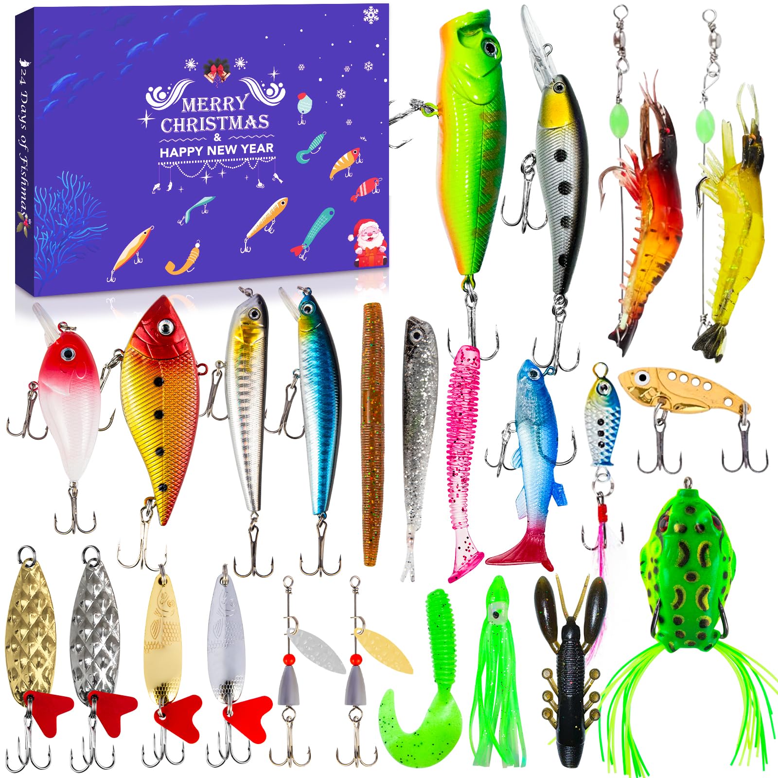 Amazon.com: Fishing Lure Advent Calendar 2025 24 Days of Fishing